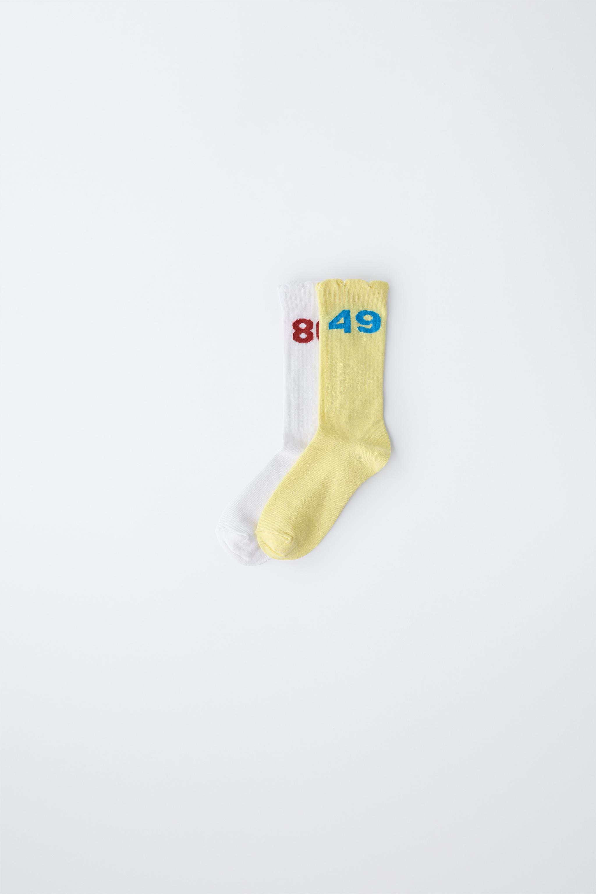 TWO-PACK OF NUMBERED TALL SOCKS